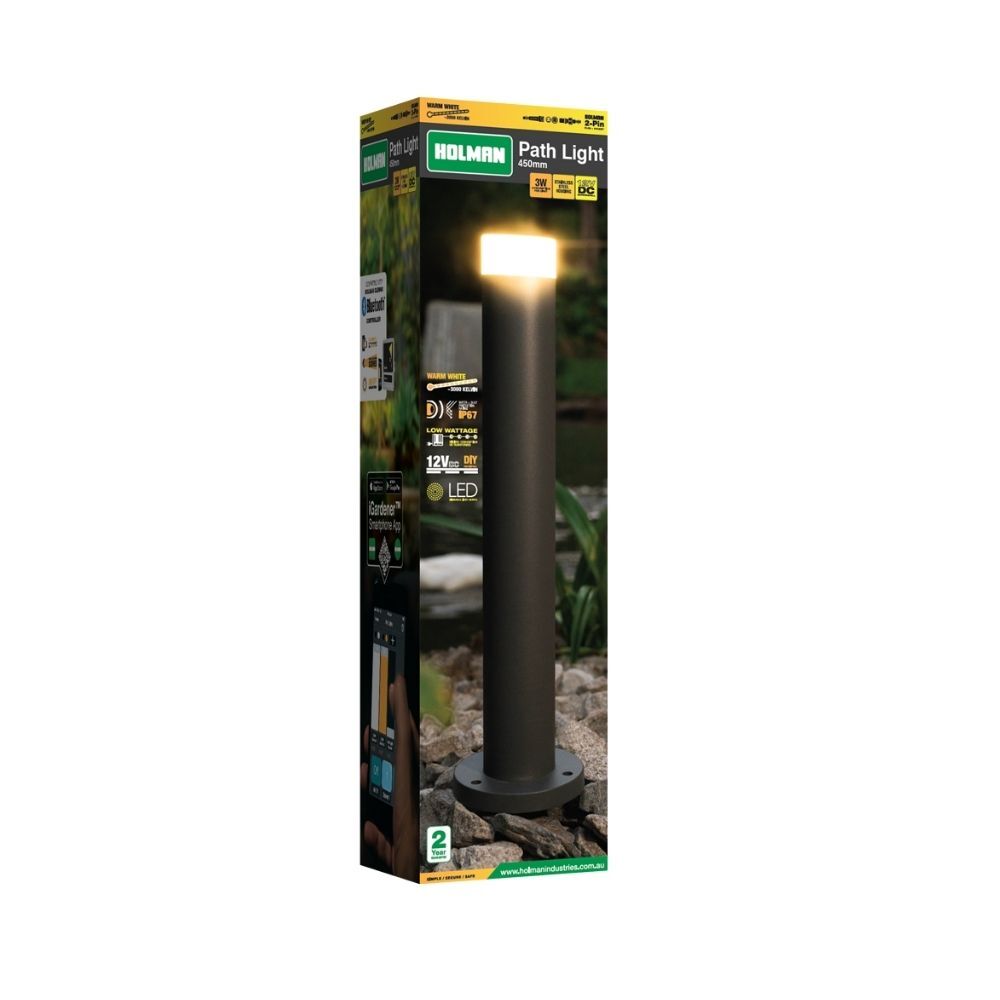 Holman Warm White Path Light 450mm, Aqua Gardening