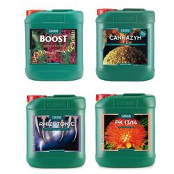 Canna Additives Pack | Cannazym, Boost, Rhizotonic, PK13-14 | 4 x 5L